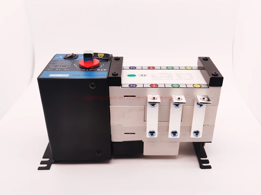 Automatic Transfer Switch for Generator ATS Panel Changeover 63A/100A/125A/160A 3p 4p ABB Socomec Available China Genset Controller Supplier