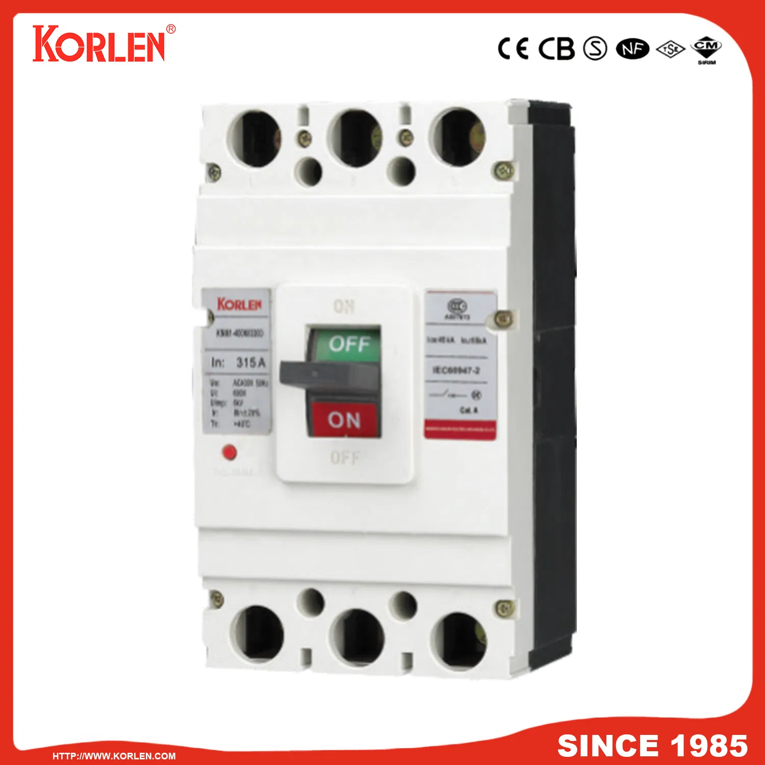 Moulded Case Circuit Breaker 1000V 4p 100A 125A DC MCCB Knm1l