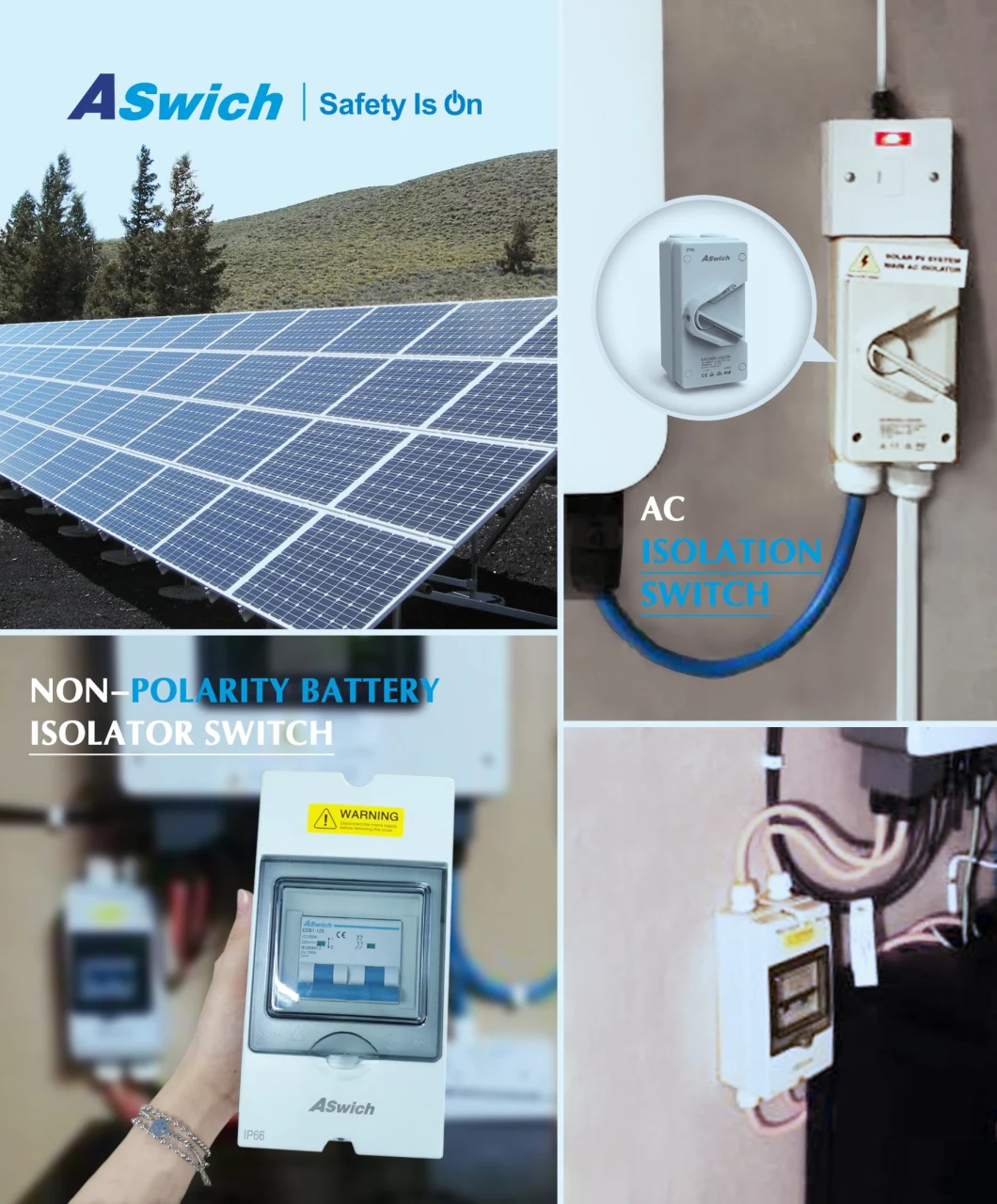 Solar PV System Energy Battery Storage DC Circuit Breaker MCB 2p 200V