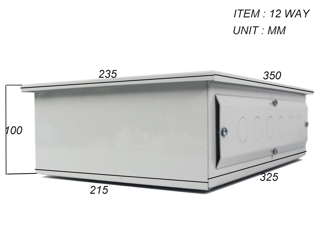 High Quality Customized Service Metal Enclosure Waterproof Steel 12 Way Distribution Box with Lock