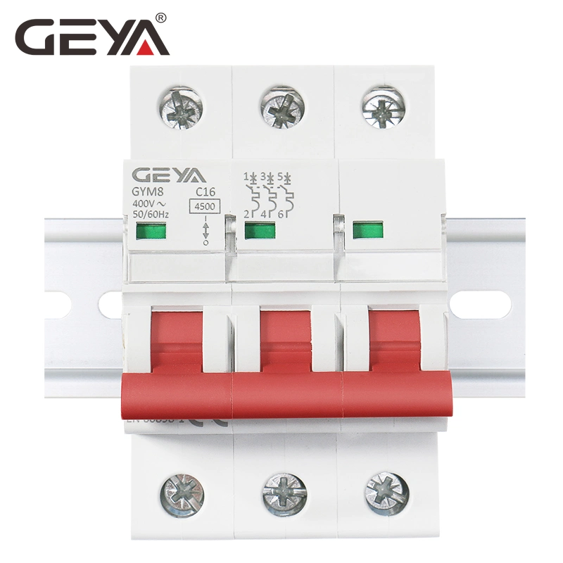 Geya Gym10 2p 6-25A 230V 400V AC DC MCB 1p 2p 3p 4p Switch Miniature Circuit Breaker Mini Circuit Breaker