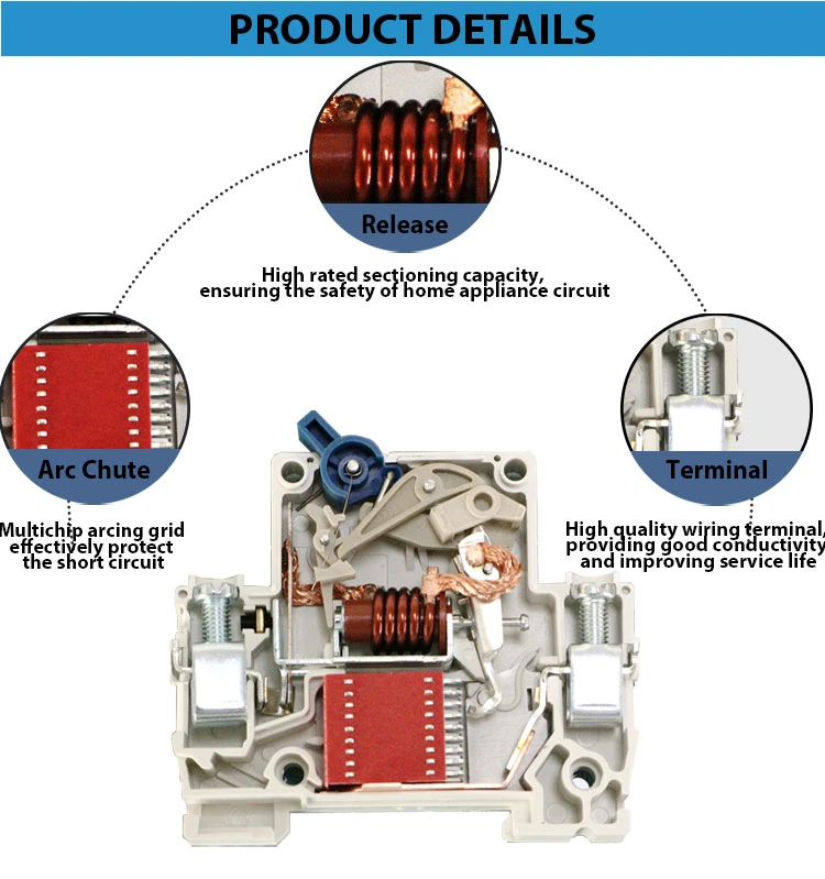 Adz7s-125-4p 80 100 125 AMP 500VDC 2 Poles Miniature Circuit Breaker Overload Protector DC MCB