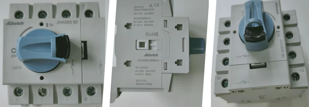 Panel Mounting AC 690V 125A Isolator Switch 3 Phase Isolator