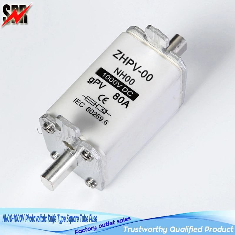 Nh00-1000V DC 80A 125A 160A Photovoltaic Knife/Blade Type Square Tube Fuse