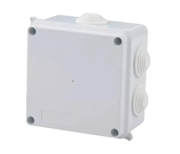 7 Grommets Entry Holes 85X85X50mm 100X100X50mm Mureva Box IP65 Grey ABS Enclosure Surface Mounting IP65 Waterproof Junction Box with Knockouts