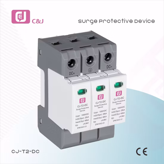 Cj-T2-DC 3p 1500VDC 20-40ka Lightning Surge Protective Device SPD